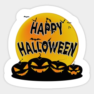 Happy Halloween pumpkins Sticker